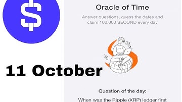 Time farm answer today 12 October | Oracle of time | Question of the day  12 October #missionairdrop