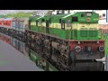 Train Crossing Flood Railway Station in speed | BUMPY RAILROAD CROSSING | Train Simulator | RAILROAD