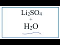 Lithium Sulfate and Ionic Compounds