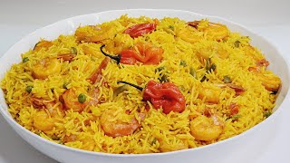 How To Make Tumeric Rice With  Shrimp & Vegetables | Dada's FoodCrave Kitchen