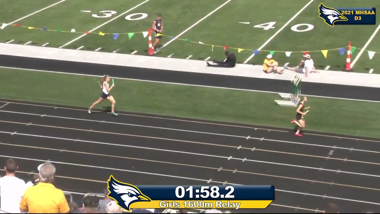 2021 MHSAA D3 Girls 1600m Relay
