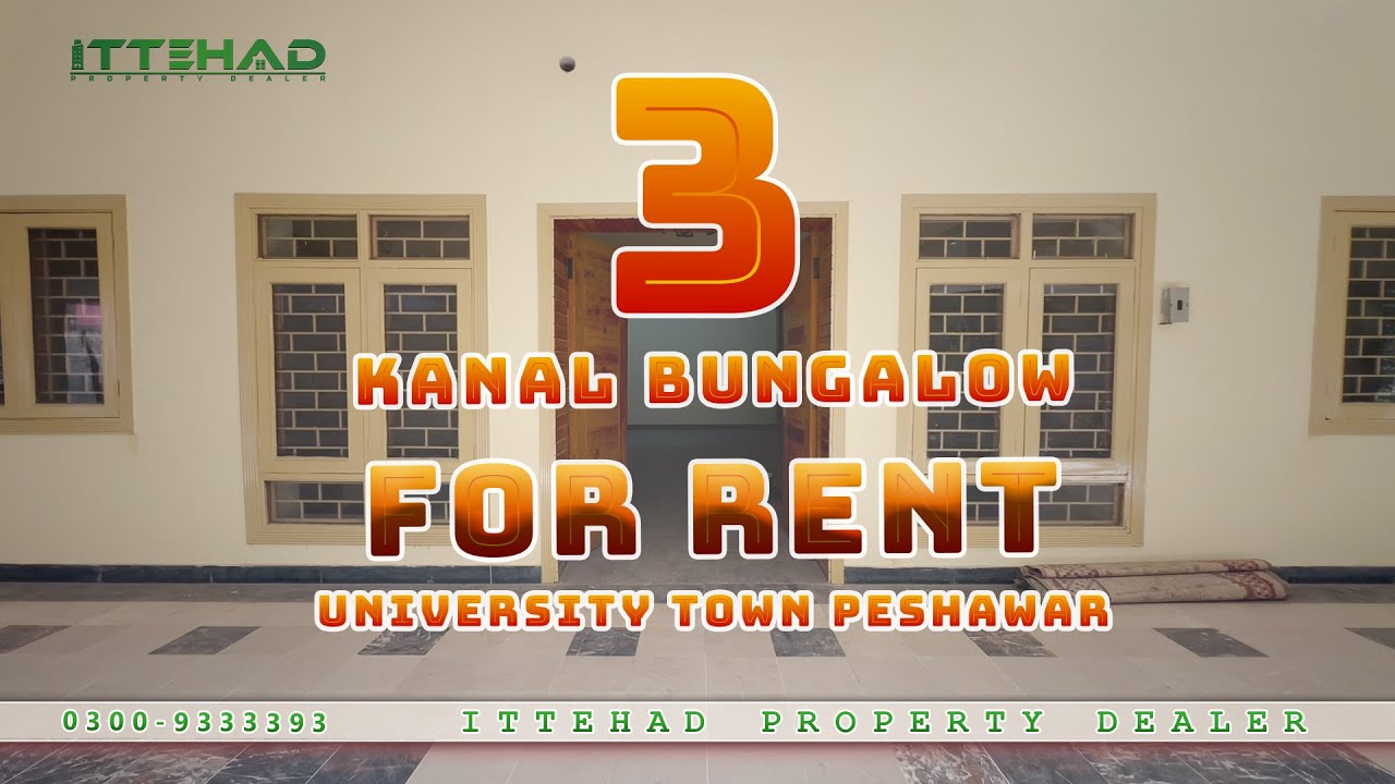 3 Kanal Bungalow For Rent in University Town Peshawar YouTube