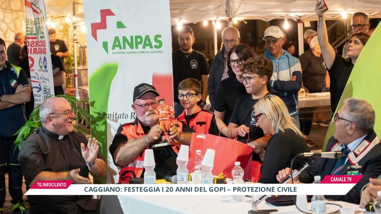 Caggiano, vent'anni di Protezione Civile: il GOPI festeggia in Piazza Lago