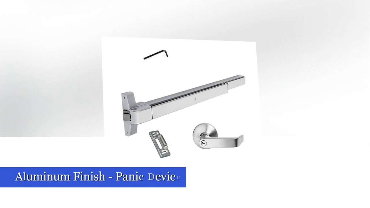 Dynasty Hardware Push Bar Panic Exit Device Aluminum, with