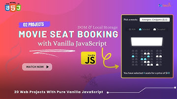 Movie Seat Booking | DOM & Local Storage | HTML, CSS & Vanilla JavaScript