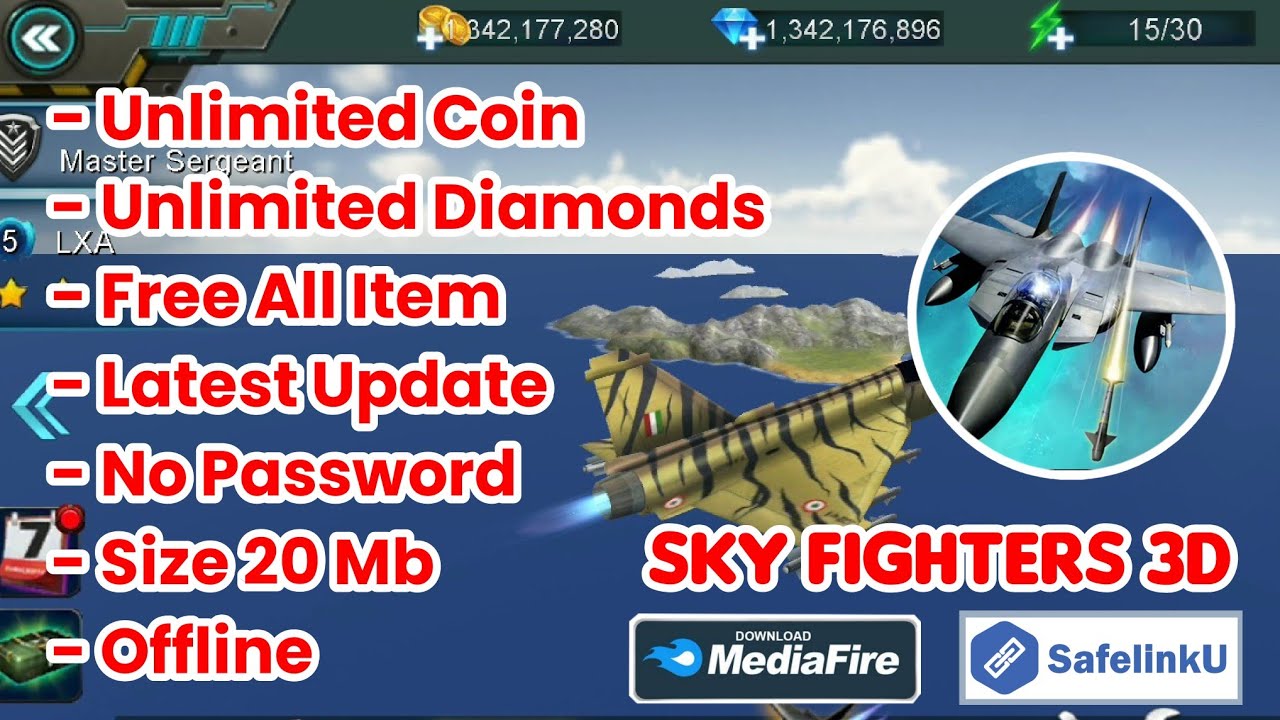 Download sky fighters 3d mod apk terbaru 2023 unlimited coin