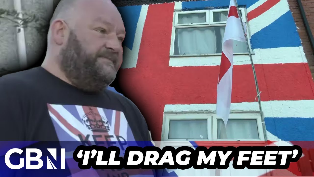 Patriotic Briton vows to keep display 'as long as possible' after painting his HOUSE as Union flag