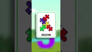 Learn Alphabet J with FLASHCARDS #cubkidsenglish #shorts #learningvideos