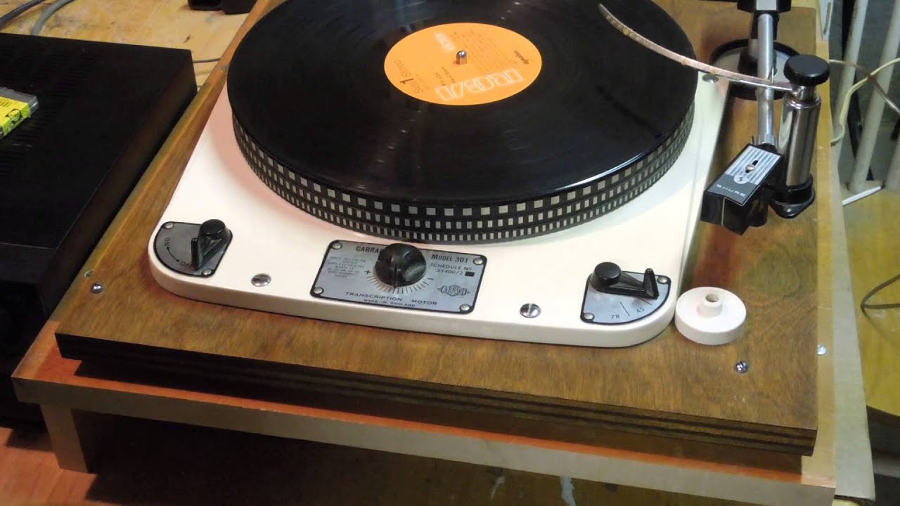 Vintage Garrard 301 Turntable In Operation Youtube