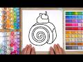 Yummy Cherry Swiss Roll Coloring 🍒 | ASMR Calm Coloring