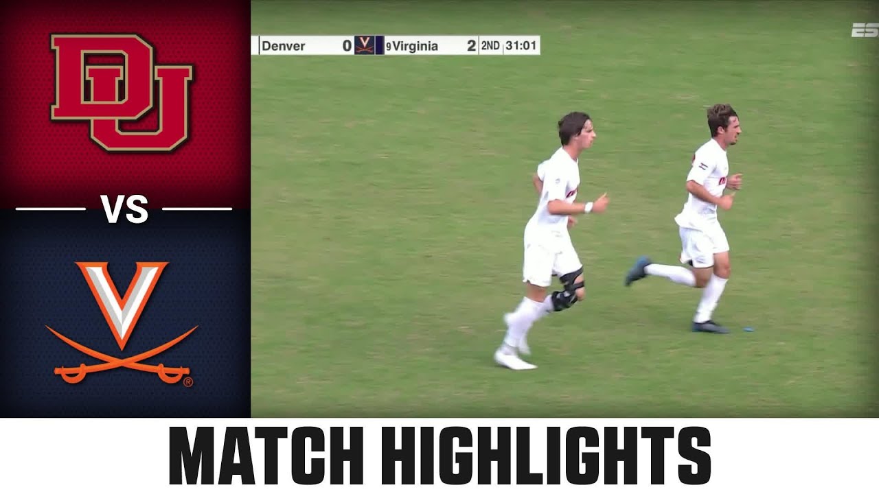 Denver vs. Virginia Match Highlights | 2025 ACC Men's Soccer