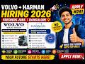 Volvo &amp; HARMAN Hiring 2026 🚀 Freshers Jobs | AI/ML Engineer | Graduate Trainee | Bangalore