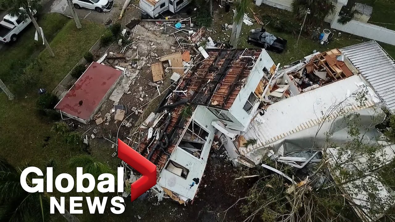 Florida tornadoes: Drone video shows EF-2 twister's path of destruction ...