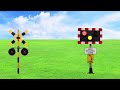 【踏切アニメ】さまざまな形の踏切カンカン 4784 Railroad crossings of various shapes 4784