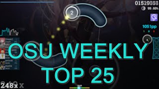 osu! weekly TOP 25 PP PLAYS