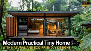 การใช้ชีวิตแบบเรียบง่าย: บ้านหลังเล็กที่ทันสมัยพร้อมการออกแบบที่เป็นมิตรกับสิ่งแวดล้อมตามธรรมชาติ