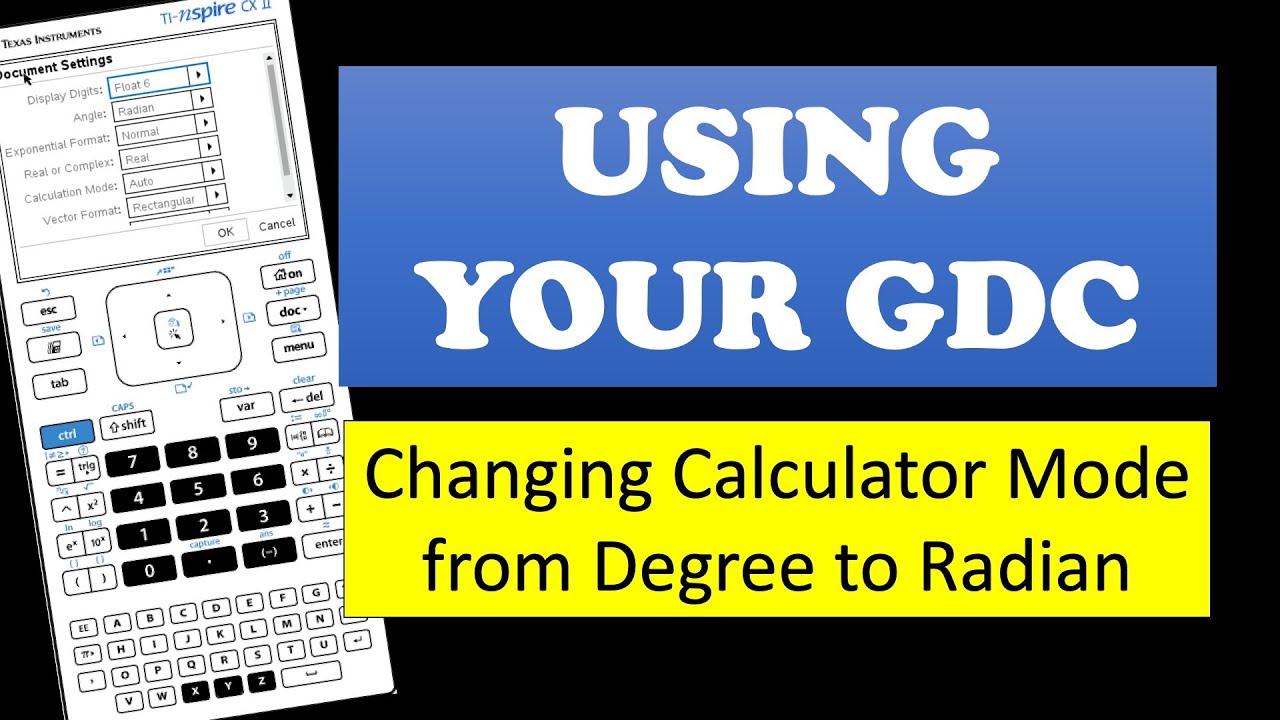 Changing Calculator Mode from Degree to Radian - YouTube