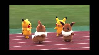 ピカチュウとイーブイのかけっこ Pikachu and Eevee Running - YouTube