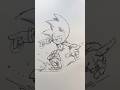 Sonic 4 types Speed Drawing #shorts #anime #drawing #sonic
