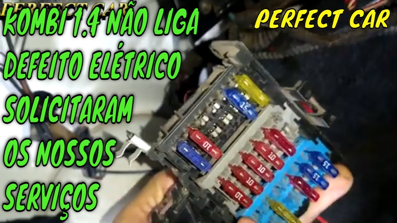 KOMBI 1.4 8V MORREU E NÃO LIGA MAIS DEFEITO ELÉTRICO . SOLICITARAM OS NOSSOS SERVIÇOS  PERFECT CAR