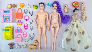 6 Minutes Satisfying with Unboxing Barbie Family Playset, Doll Dressup Set Toys ASMR | Review Toys