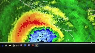Radar Reflectivity And Velocity At Landfall Near Mexico Beach, Fl 10102018