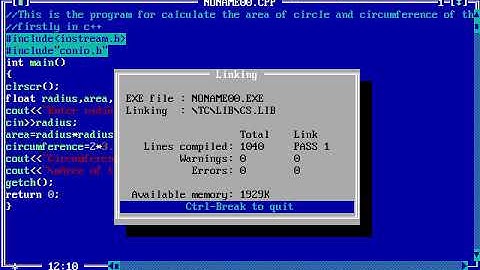 BOTH IN C++ AND C | PROGRAM TO CALCULATE AREA AND CIRCUMFERENCE OF CIRCLE