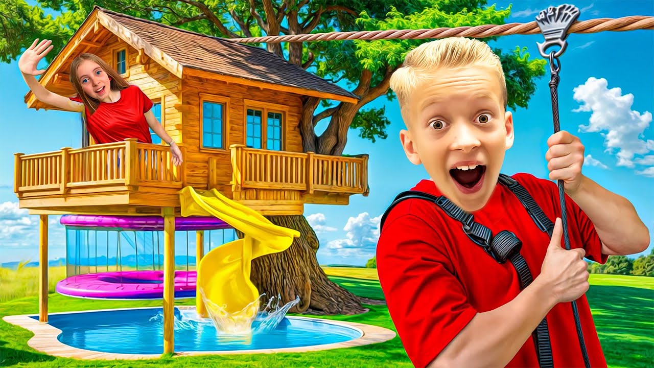 ⏰ 24 ore în CĂSUȚA din COPAC 🌳 SINGURI în HOTEL 😱 Avem BEBELUȘ 👩‍🍼 FILMUL