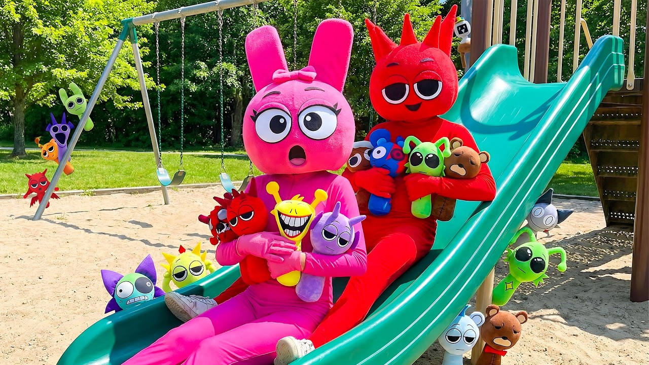 Pinki Raddy Secret Sprunkis? Will Pinki & Raddy Find Them In The Playground! - YouTube