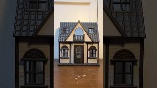Painting a Sylvanian Families House GOTHIC🦇 (Acrylic Repaint) | Gothic Black Dollhouse Makeover