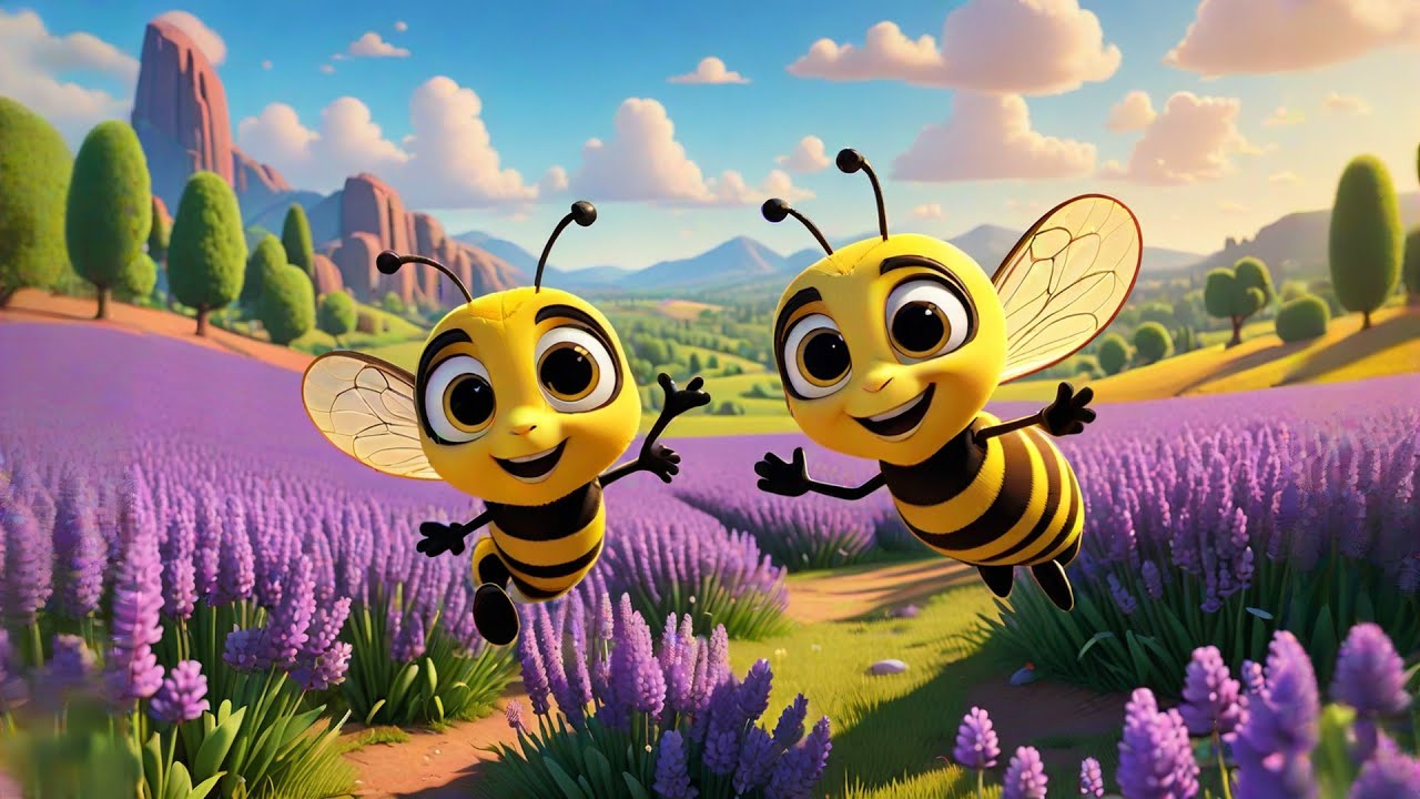 Six Busy Bees Buzz One to Ten | Fun Counting Song | Nursery Rhymes & Educational Songs