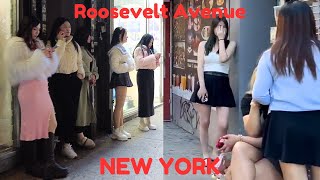 Walking Roosevelt Avenue Queens New York