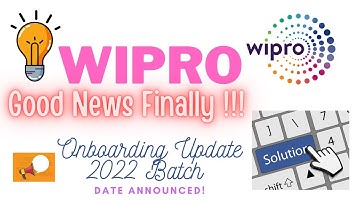 Wipro Onboarding mail Update 2022 | Date Announced | Phase - 1 hiring Update | Wipro Campus Update