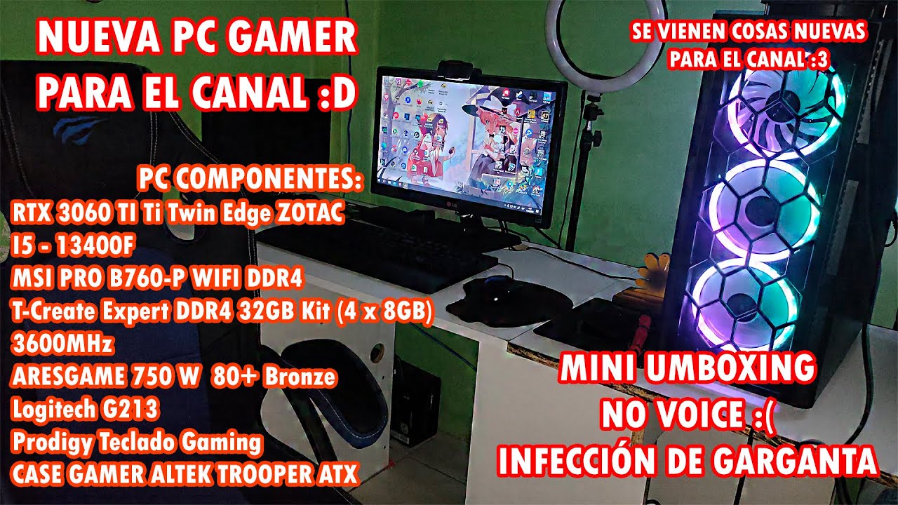 NUEVA PC GAMER PARA EL CANAL!!! | RTX 3060 TI & i5 - 13400F | | MINI ...