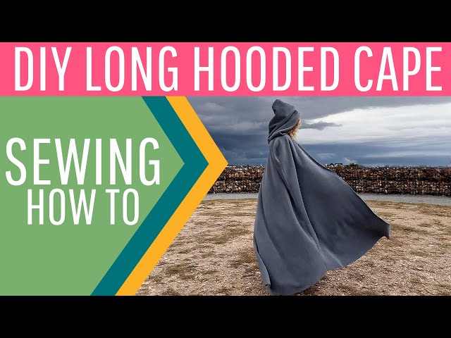 How To Make A Long Hooded Cape (Free Pattern) - YouTube hood-mantle-sewing-patterns