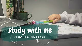 📚 study with me 2 hour | background noise, no music, no break