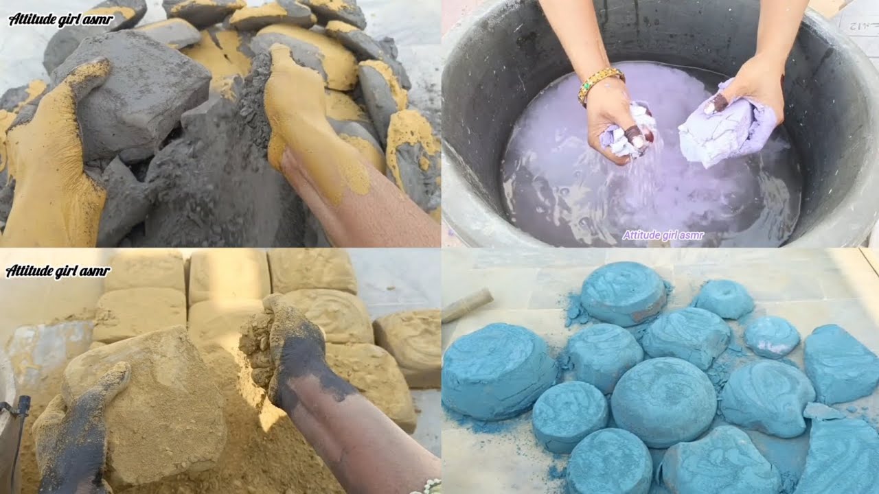 Different Colors Mud Dirt⏳ Crumbing ASMR|| Satisfying ✨ Must Watch 💞