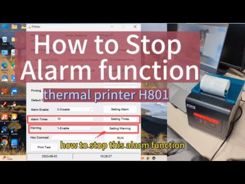 Technical FAQ: How to stop H801 printer Alarm function? - YouTube