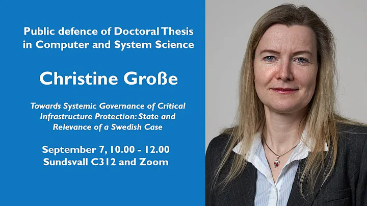 Presentation of Doctoral Thesis Christine Grosse