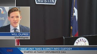 Police arrest man with SWAT Unit's help after family violence call in southeast Austin