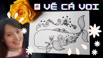Cách vẽ con vật | Cách vẽ con Cá Voi | How to draw a Whale #drawingideas #anhart