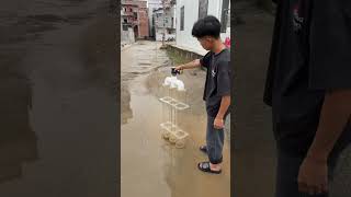 Mud Water Cleaning Trick 😲💧 | Powerful Pipe Suction Method 🔥 #AmazingFacts #WaterCleaning #Smart