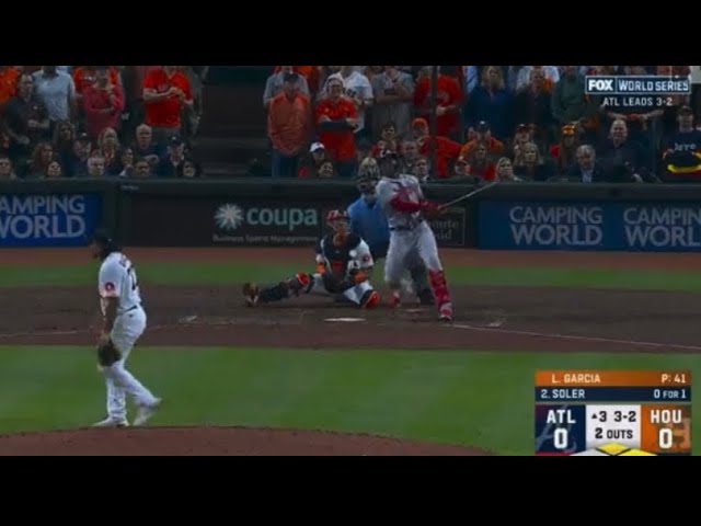 JORGE SOLER 3 RUN BOMB IN GAME 6 (Astros-Braves World Series) 