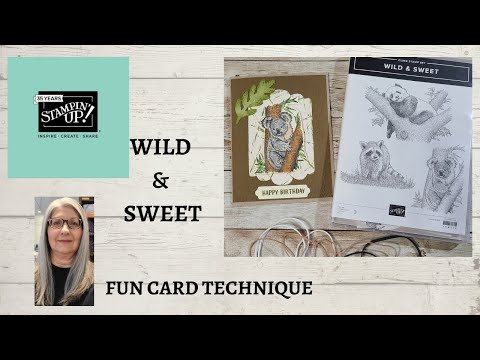 Wild & Sweet Koala - Stampin' Up! - Rubber Band Technique Background