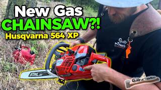 Logging with this new Husqvarna Fuel Injected 564XP!!