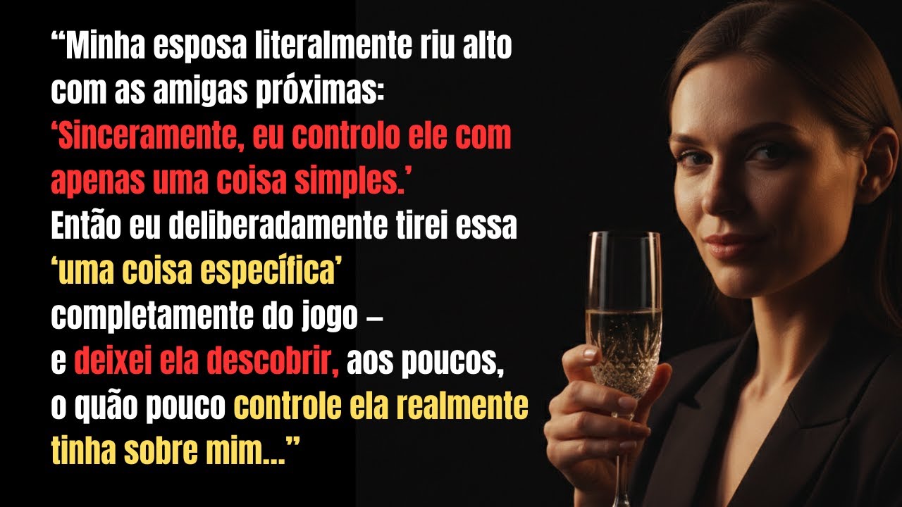 A esposa zombou de como era fácil me controlar—então tirei uma única coisa e com ela foi a confiança