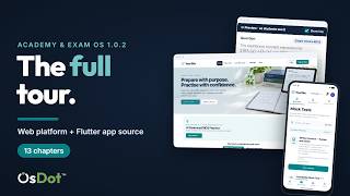 Academy & Exam OS Full Feature Tour — Web + Flutter App Source