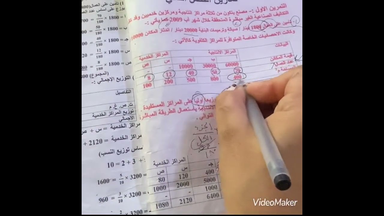 الفصل الثاني /فصل التوزيعات -التوزيع الاولي والتوزيع الاجمالي 👍