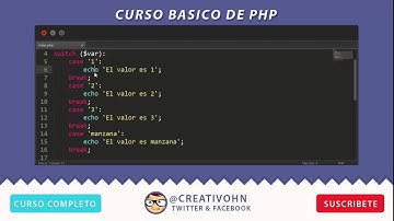 Curso Básico de PHP: 14 - Switch