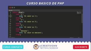 Curso BΓ‘sico de PHP: 14 - Switch